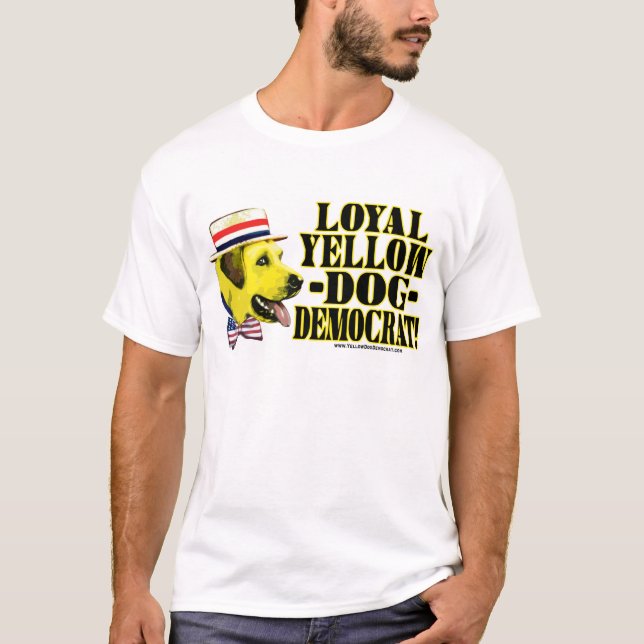 Camisa leal de Demócrata del perro amarillo (Anverso)