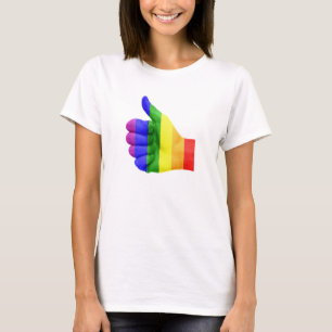 Camisa lesbiana gay del arco iris del orgullo de