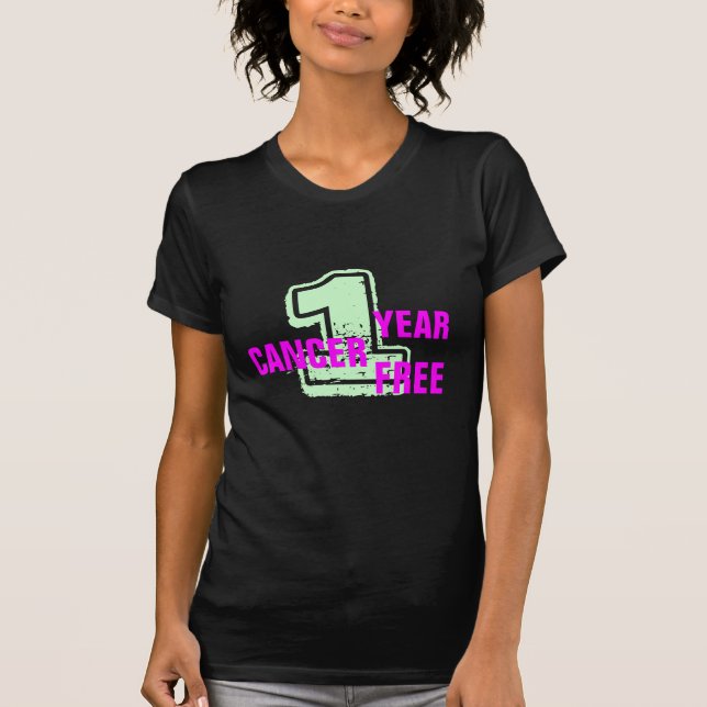 Camisa libre de la celebración del cáncer de 1 año (Anverso)