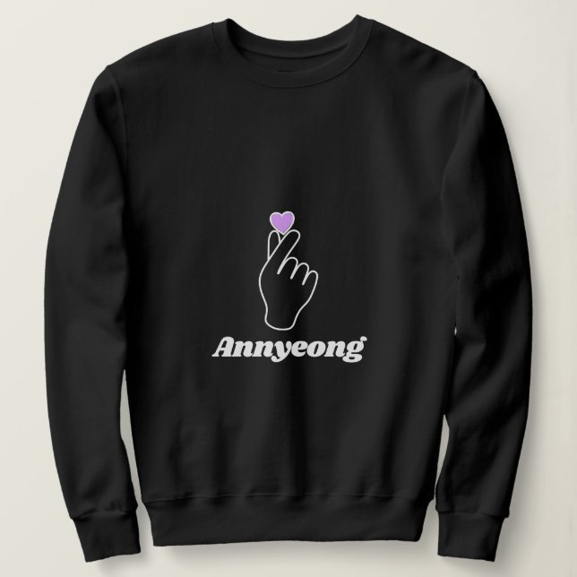 camisa linda de annyeong (Anverso del diseño)