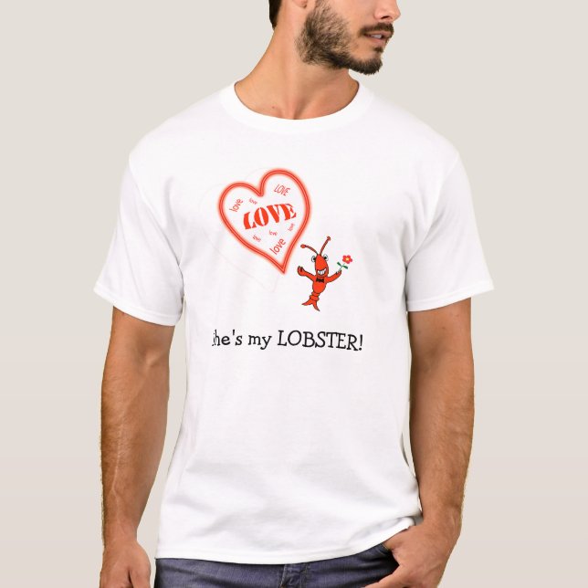 Camisa linda del corazón de los cangrejos/de la (Anverso)