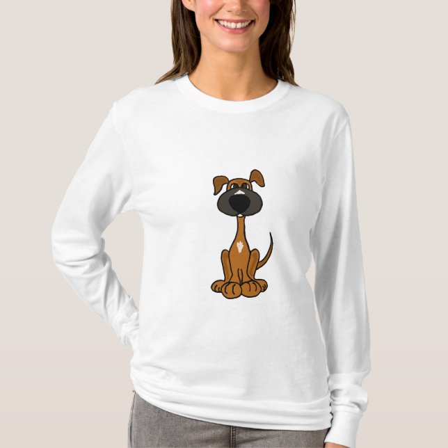 Camisa linda del dibujo animado del perro de (Anverso)