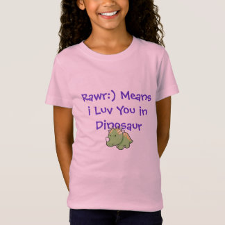 Camisa linda del dinosaurio (Rawr)