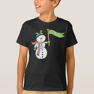 Camisa linda del navidad del muñeco de nieve