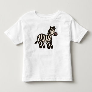 Camisa linda del niño de la cebra del dibujo