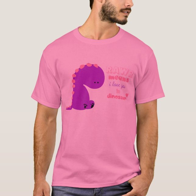 camisa linda del rawr del dinosaurio (Anverso)