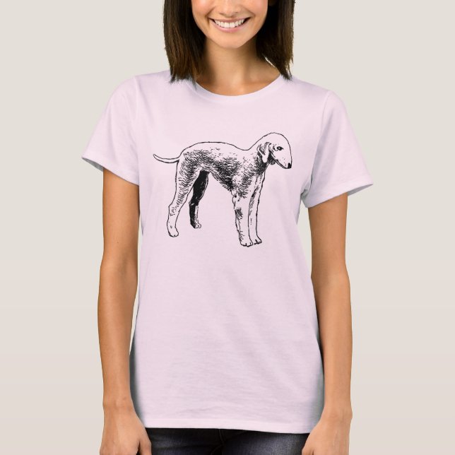Camisa linda del terrier de Bedlington (Anverso)