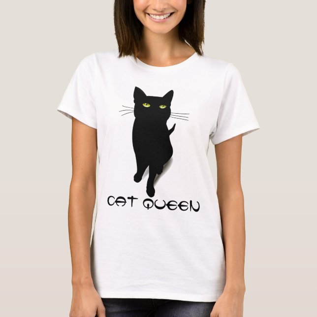Camisa linda divertida del gatito de la reina del (Anverso)