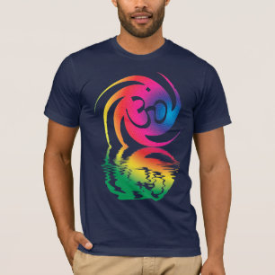 Camisa líquida del símbolo de OM del arco iris