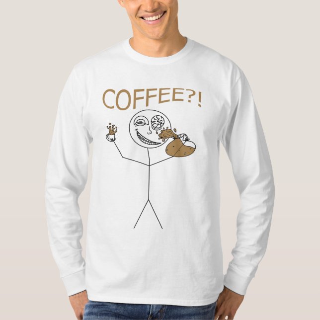 Camisa loca de Stickman del café (Anverso)