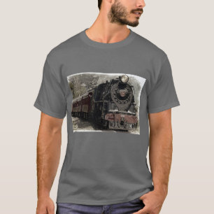 Camisa locomotora negra del tren