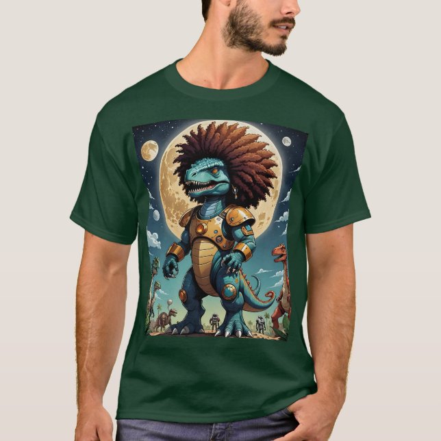 Camisa lunar de los guerreros de los dinosaurios a (Anverso)
