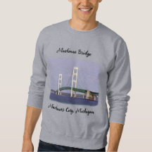 Camisa Mackinac Bridge Mackinaw v2 con letras negr