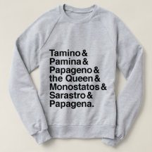 Camisa mágica de los caracteres de la flauta