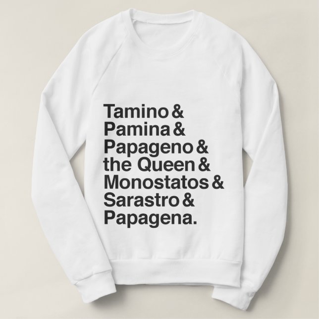 Camisa mágica de los caracteres de la flauta (Diseño del anverso)