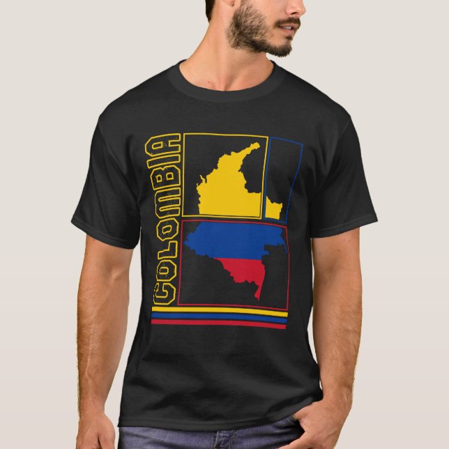 Camisa Mapa de Colombia, Tee de Colombia, regalo p (Anverso)