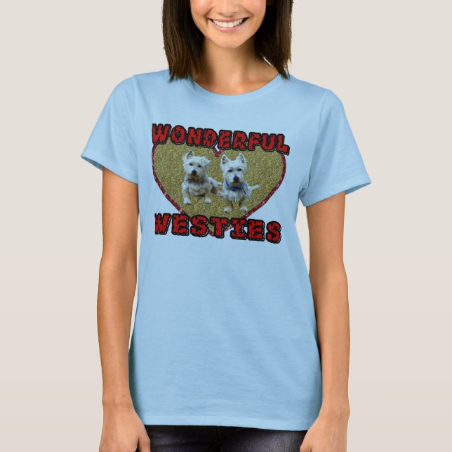 Camisa maravillosa para mujer de los westies (Anverso)