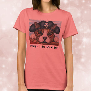 Camisa mareada del gato del pirata