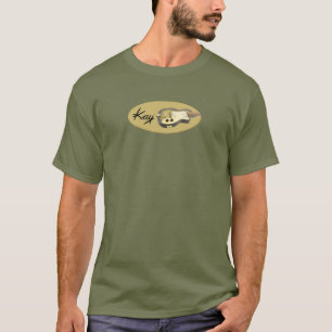 Camisa masculina con logotipo de guitarra kay