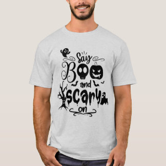 Camisa masculina de Halloween, fantasma espeluznan