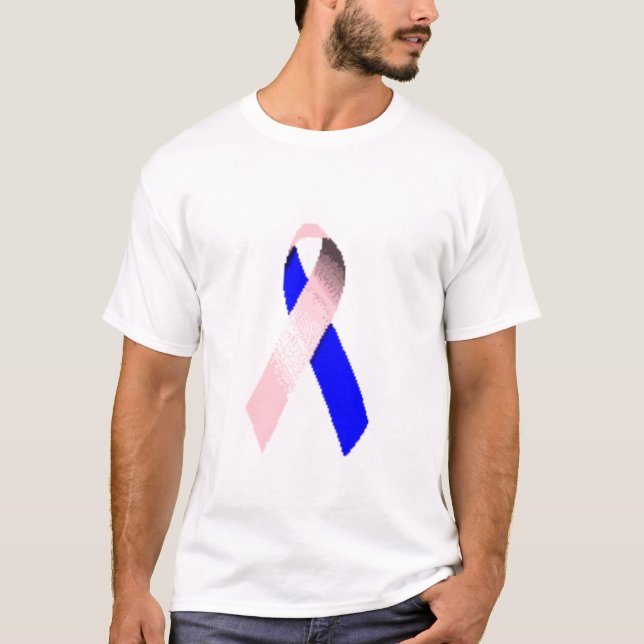 Camisa masculina de la cinta del cáncer de pecho (Anverso)
