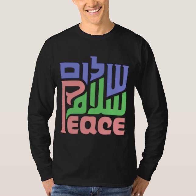 Camisa masculina de Peace Shalom Salaam (Anverso)
