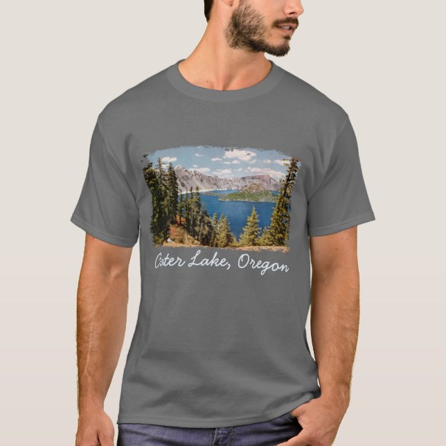 Camisa masculina del Crater Lake Oregon (Anverso)