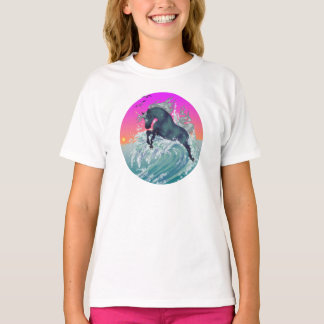 Camisa "medio" del unicornio de la juventud del