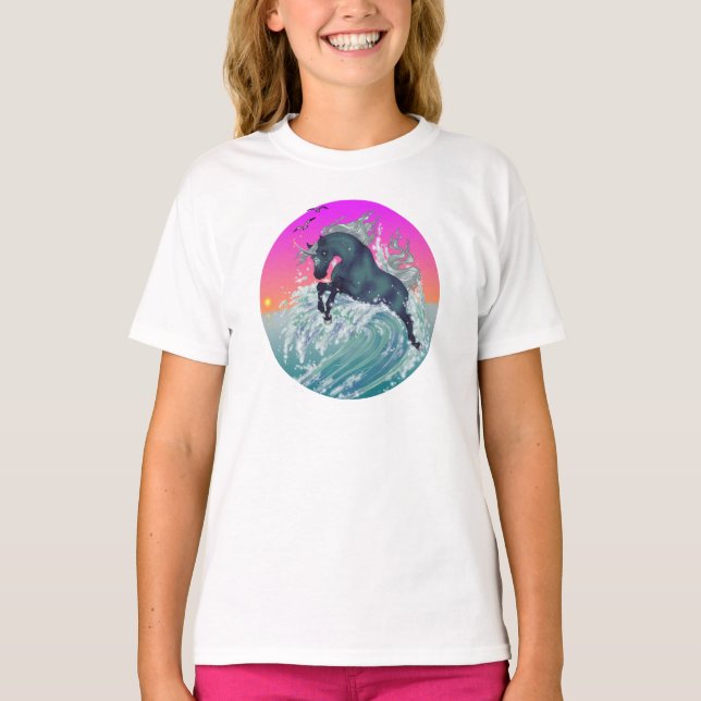 Camisa "medio" del unicornio de la juventud del (Anverso)