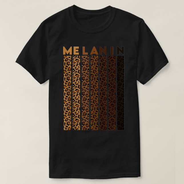Camisa Melanin de leopardo para las mujeres Orgull (Diseño del anverso)