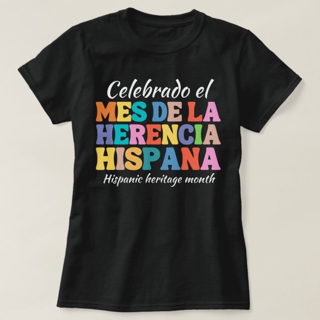 Camisa Mes de Herencia Hispana, Camisa Española, L (Diseño del anverso)