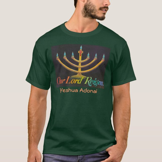 Camisa mesiánica de Menorah (Anverso)