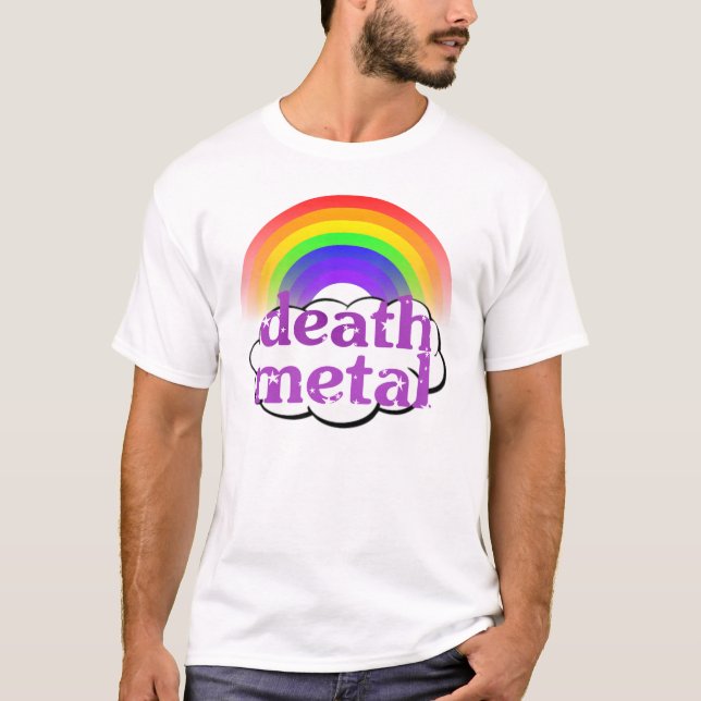 Camisa metalizado del arco iris de la muerte linda (Anverso)