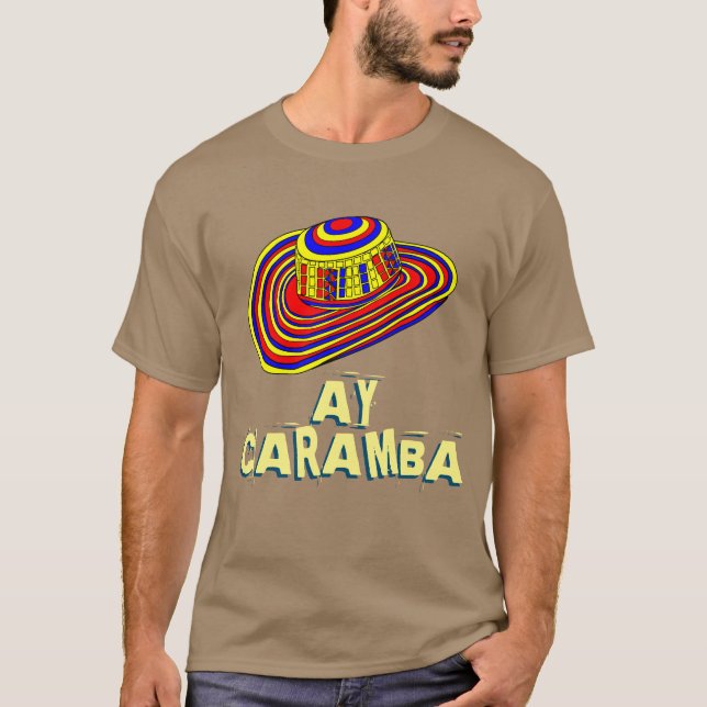 Camisa mexicana colorida del sombrero de Ay (Anverso)