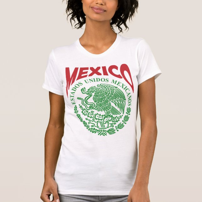 Camisa mexicana de las señoras - México Playera (Anverso)