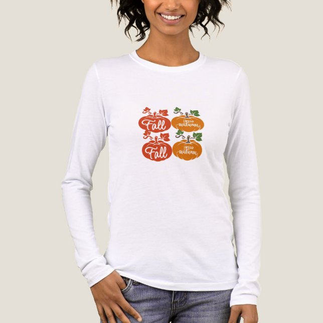 Camisa minimalista de otoño - Simple "Hello Autumn (Anverso)