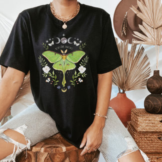 Camisa mística Celestial Verde Luna Moth