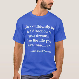 camisa moderna Henry David Thoreau cita una palabr