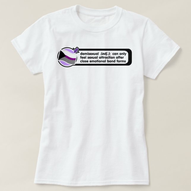 Camisa móvil de la definición de Demisexual (Diseño del anverso)