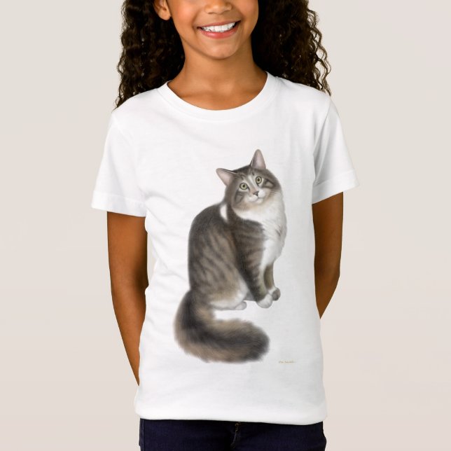 Camisa mullida de la muñeca de los chicas del gato (Anverso)