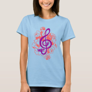 Camisa musical del personalizado de los peonies