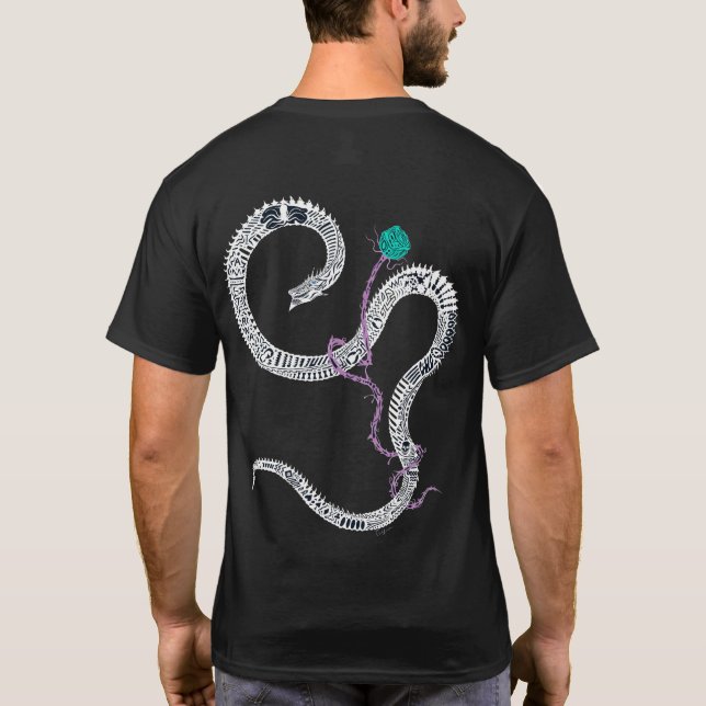 Camisa negativa del Hydra y de la serpiente (Reverso)