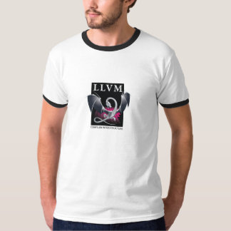 Camisa negra/blanca de LLVM - logotipo delantero