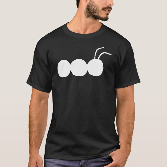 Camisa negra/blanca del cazador del insecto (Anverso)