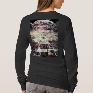 Camisa negra de manga larga para mujeres de la bom