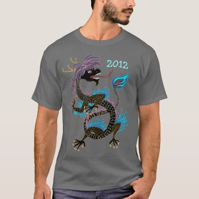 Camisa negra del dragón de agua (Anverso)