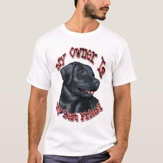 Camisa negra del laboratorio del mejor amigo