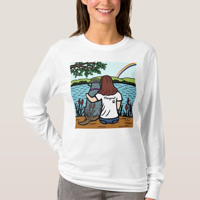 Camisa negra del puente del arco iris de Labrador (Anverso)