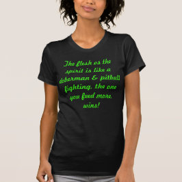 Camisa Negra Masculina/Femenina Con Escritura Verd