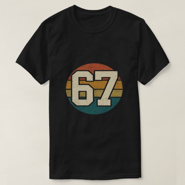 Camisa número con problemas de cosecha retro 67 (Diseño del anverso)